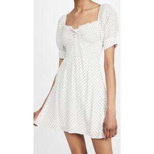 Faithfull The Brand 'Dulcia' White Rayon Mini Dress Size M